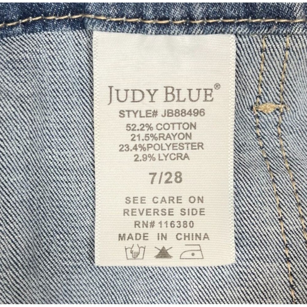 Judy Blue Jeans Womens 7/28 Blue Jogger High Rise Tapered Denim Pants Drawstring - Picture 7 of 12